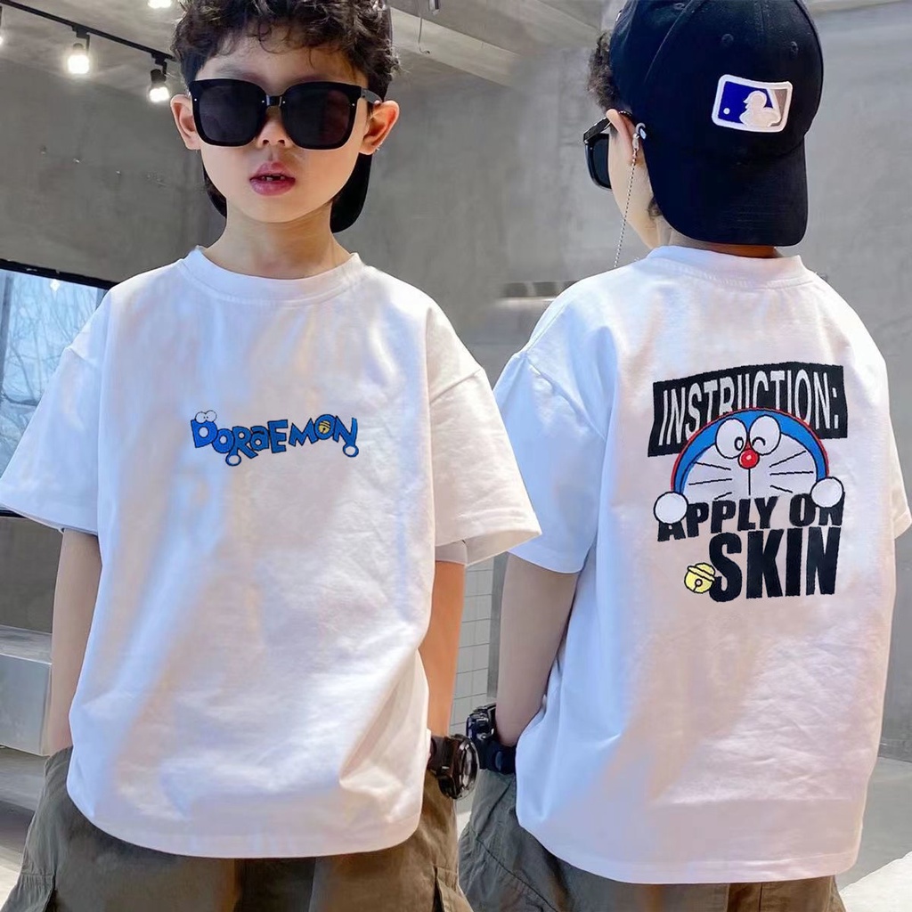 Áo Thun Tay Ngắn Chất Liệu 100% Cotton Nguyên Chất Mềm Mại Thời Trang Mùa Hè Cho Bé