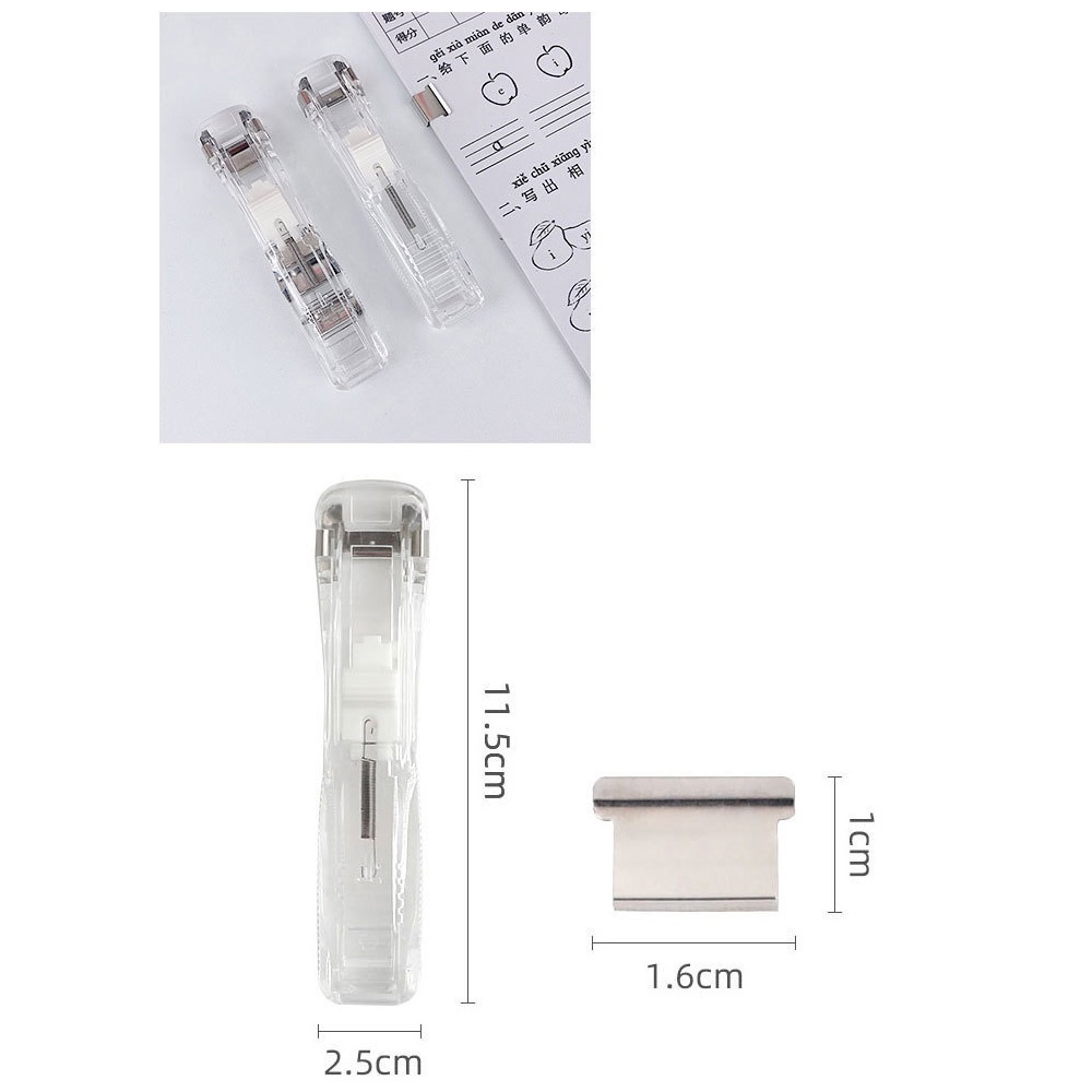 Kẹp giấy GALANO kẹp bướm kim loại nhỏ gọn kèm dụng cụ đẩy kẹp giấy SC-001388