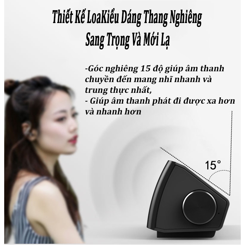 Loa Thanh Soundbar Gaming Để Bàn SADA V-105 Hỗ Trợ Bluetooth, AUX Dùng Cho Máy Vi Tính Pc, Laptop, Tivi