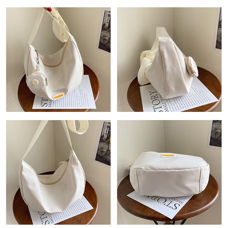 Túi Xách Đeo Vai Bằng Vải Bạt Chống Nước Sức Chứa Lớn Thời Trang Mùa Hè 2022 Phong Cách Nhật Bản Cho Nữ