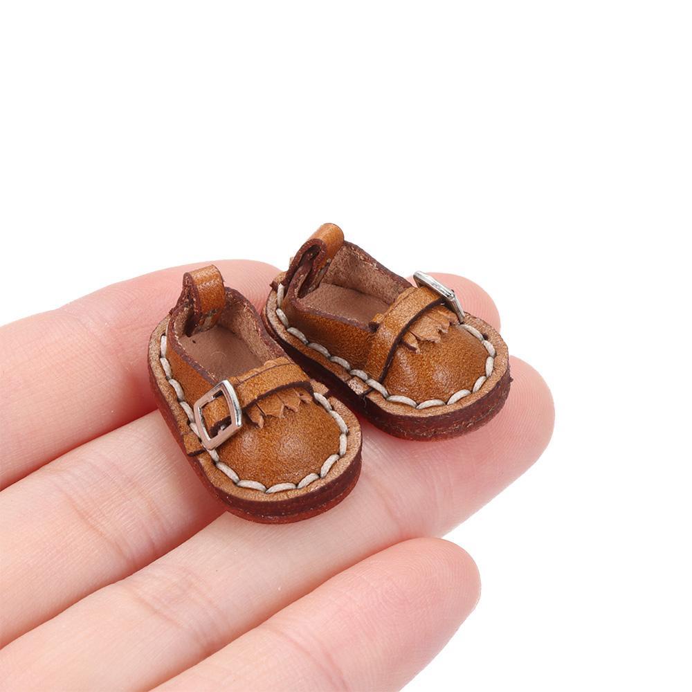 Giày Búp Bê Da Bò Handmade 6 Màu Dễ Thương Xinh Xắn Dành Cho Búp Bê LAYOR1