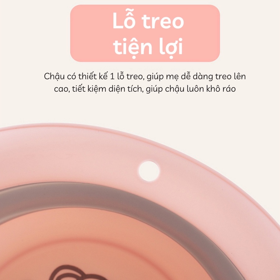 Chậu Rửa Mặt Gấp Gọn Hình Bé Cún Xinh Xắn Cho Bé YOOTA BABY Chất Liệu Nhựa PP Cao Cấp