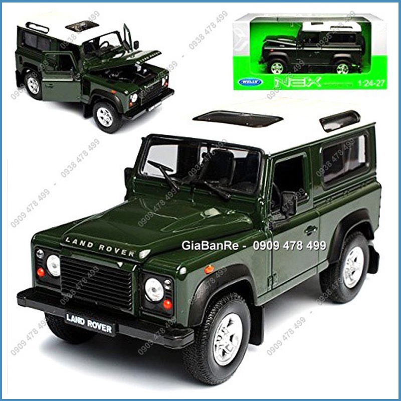 XE MÔ HÌNH KIM LOẠI RANGE ROVER DEFENDER OFFROAD TỈ LỆ 1:24 - WELLY - 8343.2