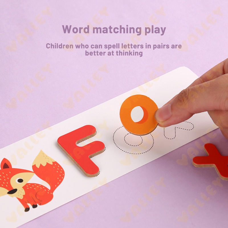 Set đồ chơi xếp hình ZHAN QI TOYS hình chữ cái tiếng anh bằng gỗ cho bé