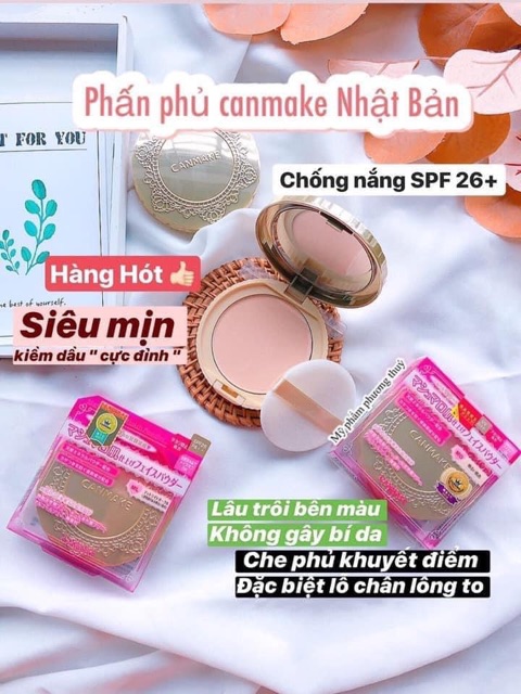 Phấn Phủ Canmake Lâu Trôi Tone MO