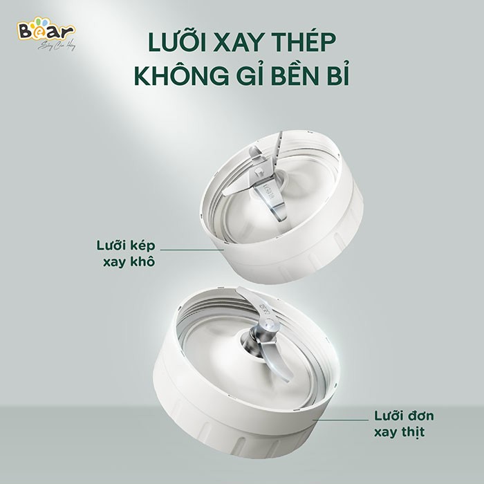 Máy xay sinh tố đa năng Bear, máy xay đa năng BL-B10V2 công suất 300W 3 cối xay chính hãng - bảo hành 18 tháng