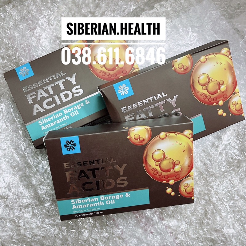 [ Hỗ trợ dị ứng ] Thực phẩm bảo vệ sức khỏe Essential Fatty Acids Siberian Borage &amp; Amaranth Oil – 30 viên/hộp