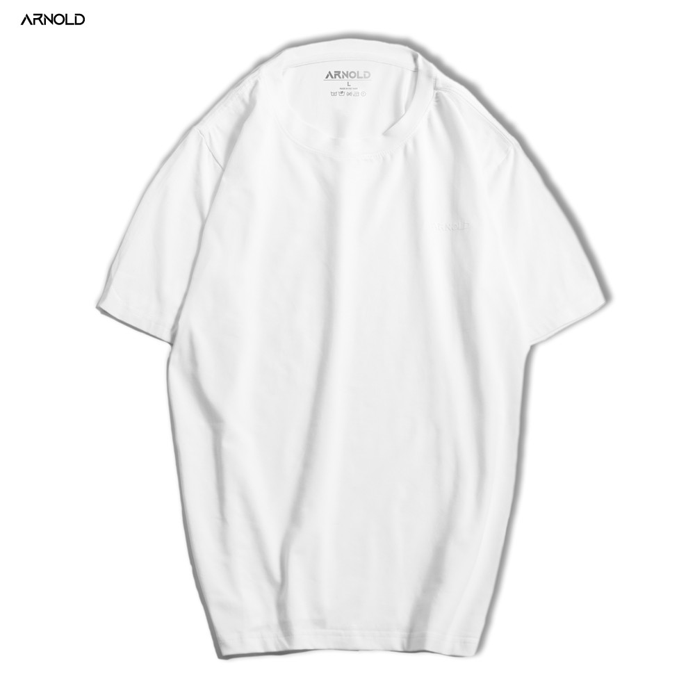 Áo thun trơn cổ tròn basic Arnold - Vải cotton co giãn 4 chiều - Dày dặn form Regular Fit | BigBuy360 - bigbuy360.vn