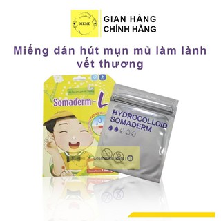 Miếng dán hút mủ/mụn & làm lành vết thương Somaderm – L – Hàn Quốc, 7.5 x 7.5, 1 miếng/hộp