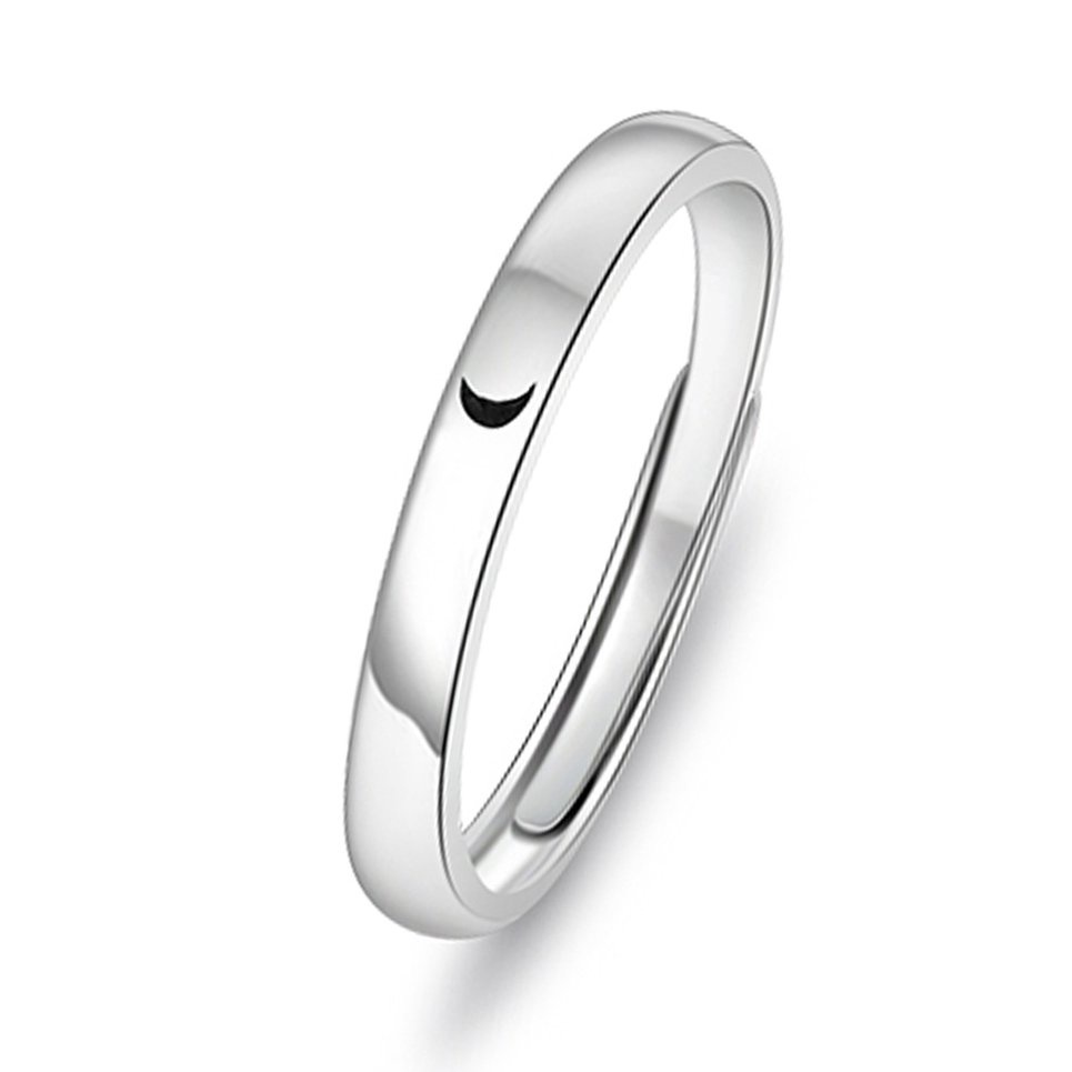 2 Pieces Sun And Moon Lover Couple Rings Set Promise Wedding Bands Couple Ring