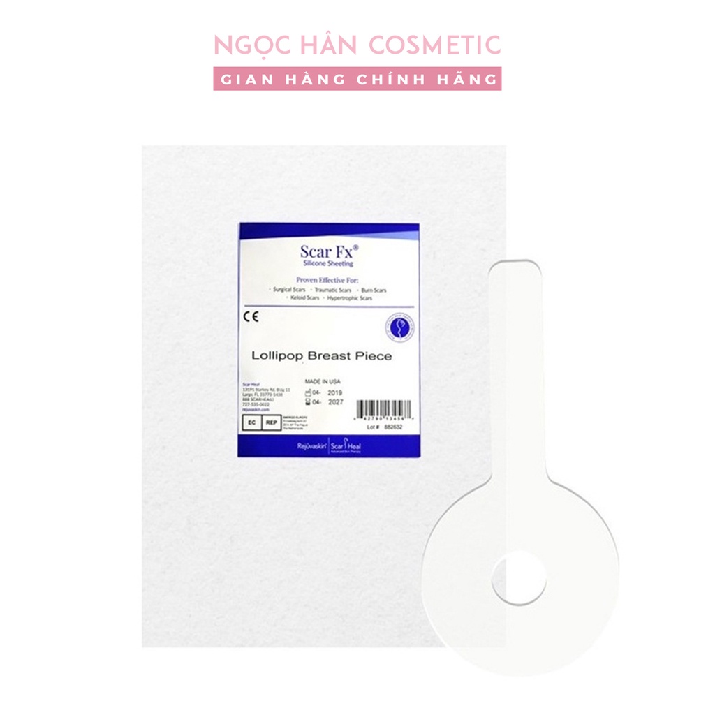 Miếng dán mờ sẹo Rejuvaskin Scar FX Breast Lollipop sau phẫu thuật ngực