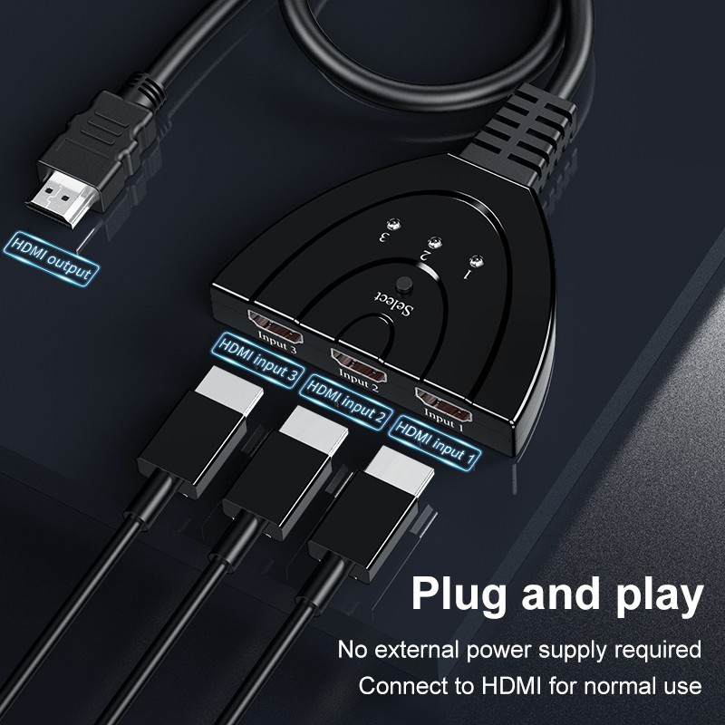 Dây Cáp Chuyển Đổi HDMI 4K 2K 3 Trong 1 Ra 1080P HD Cho PS3 / 4 XBox HDTV PC