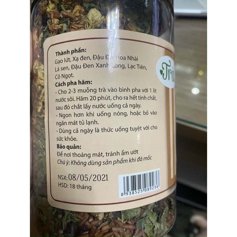 TRÀ GẠO LỨT XẠ ĐEN 500G - THỨC UỐNG GIẢM CÂN CHO VÓC DÁNG THON GỌN - AN THẦN -  GIẢM CĂNG THẲNG