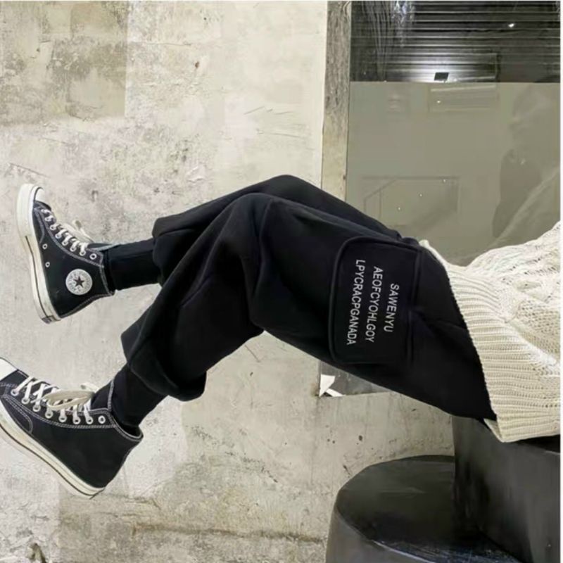 Quần jogger unisex nam nữ chất nỉ, túi hộp, ống bo form rộng thời trang hàn