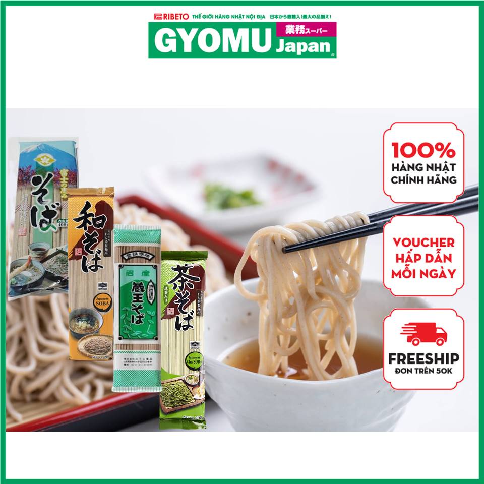 Các loại mì Soba Nhật Bản , mì Soba Asahi, Soba Yamamori 200g - 400g - Hàng Nhật nội địa