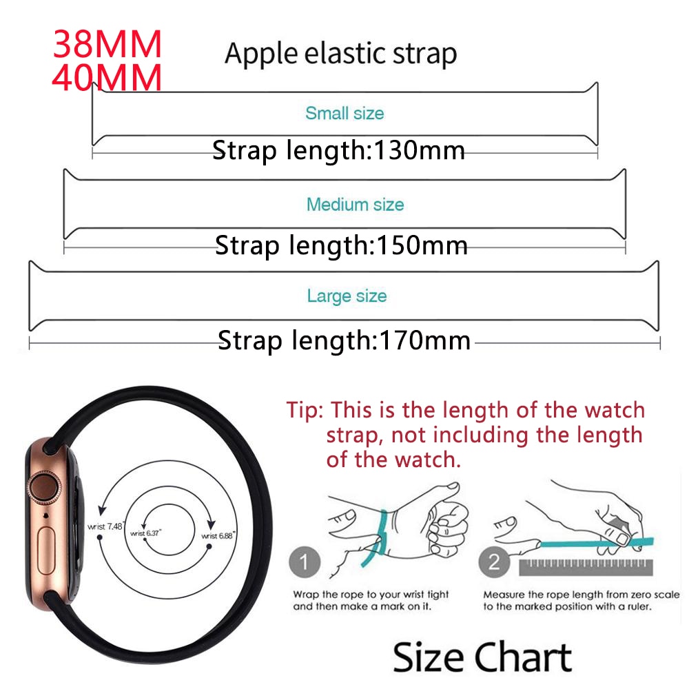 Dây Đeo Silicone Co Giãn Cho Đồng Hồ Thông Minh Apple Watch 6 5 / Se Kích Thước 38 / 40 / 42 / 44mm