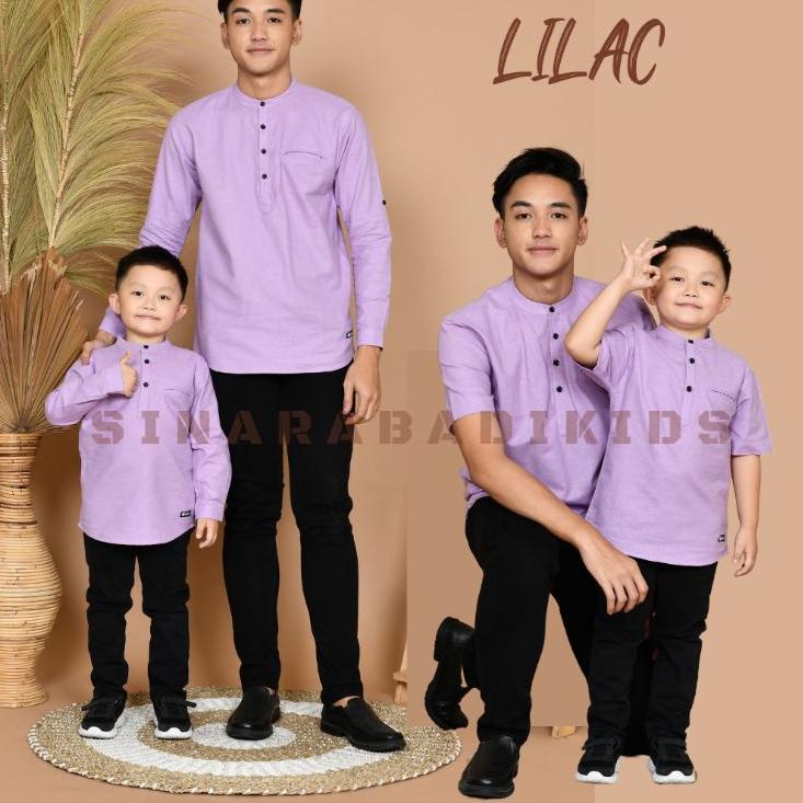Kết thúc... Áo Sơ Mi Koko Màu Sắc Lilac (There Is A Pocket) Có Thể Là Một Cặp Đôi Cha Con