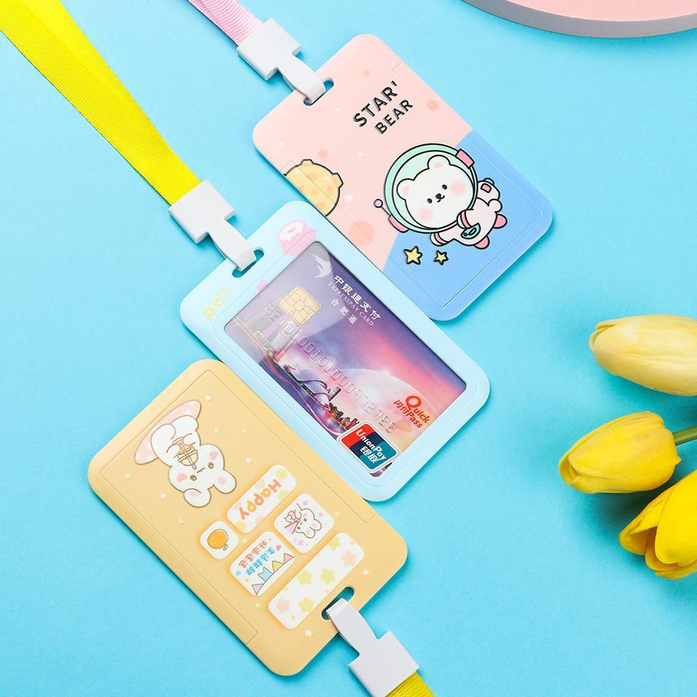 Ví Đựng Thẻ Đa Năng Họa Tiết Hoạt Hình Xinh Xắn Giá Đỡ