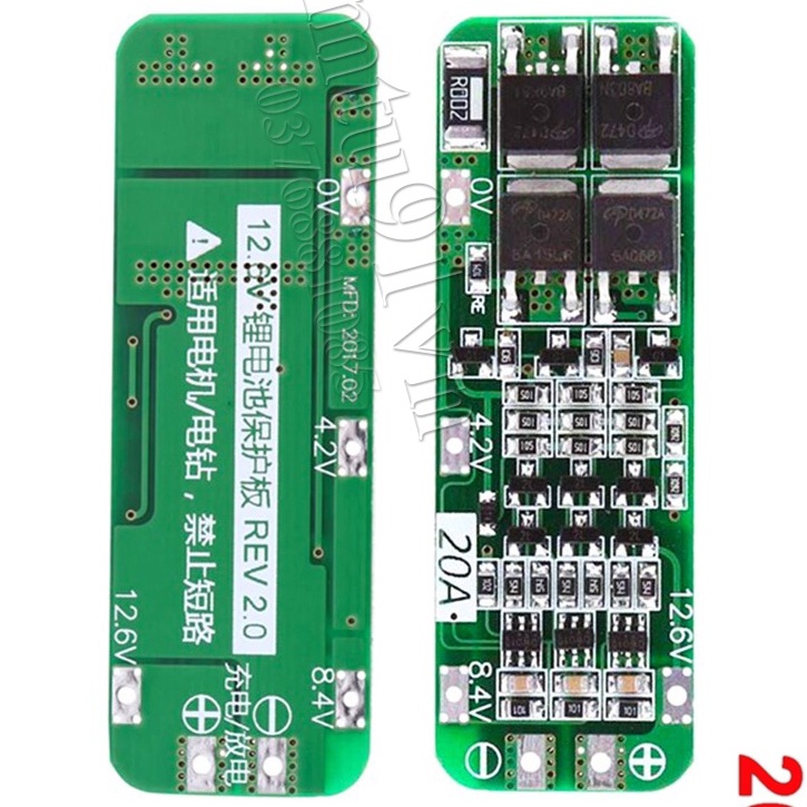 Mạch 3S 12.6V-20A🌈Sạc cân bằng và bảo vệ pin 🦠18650 / Li-ion 3.7v (có tính năng AUTO Recovery)