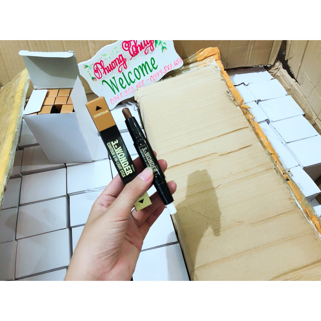 (HÀNG AUTH) Bút che kuyết điểm tạo khối đa năng 3 wonder contour & hi-light stick của Maycreate | BigBuy360 - bigbuy360.vn