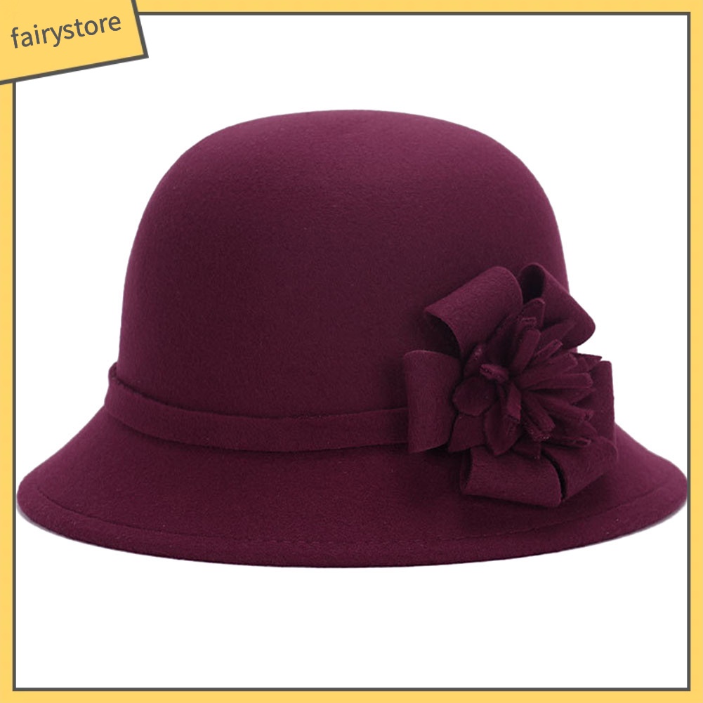 Mũ dáng quả dưa màu trơn phong cách thời trang vintage cho nữ