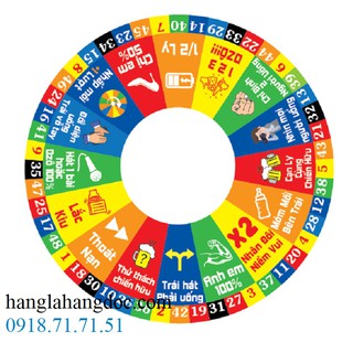 Bàn xoay ăn nhậu 16 câu Tiếng Việt, đường kính 15cm, đồ chơi vui nhộn