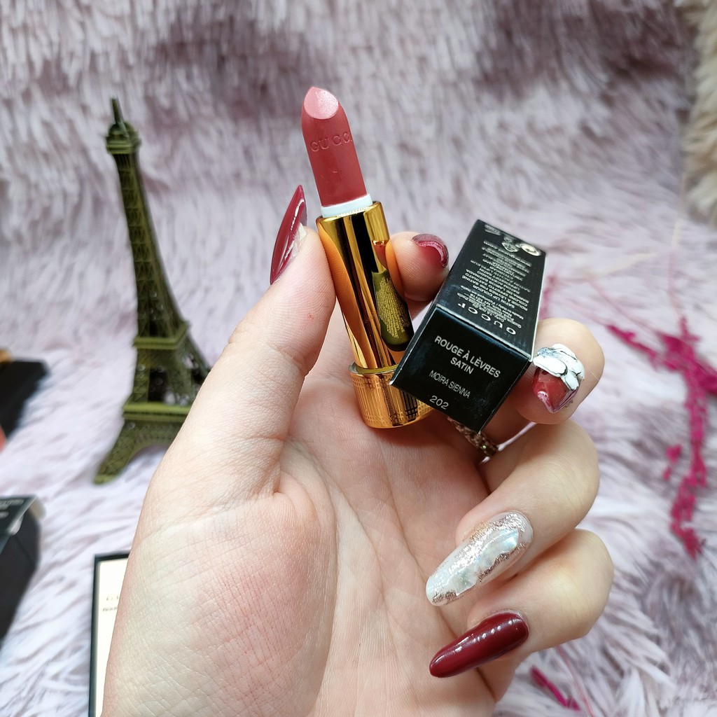 Son Gucci Rouge À Lèvres Satin Lipstick minisize 1.3g Cao Cấp son Lì Pha Dưỡng Siêu Mịn Mượt | BigBuy360 - bigbuy360.vn