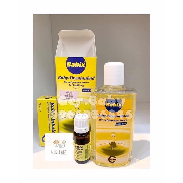 Tinh dầu tắm cảm Babix Thymianbad (mua tại Đức) Gerbaby