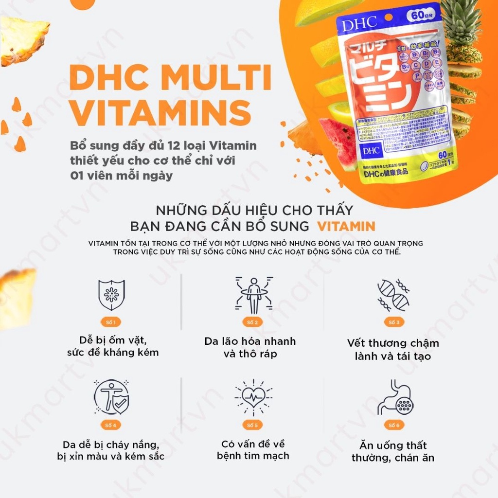 Viên uống DHC Nhật Bản Multi Vitamin Tổng Hợp
