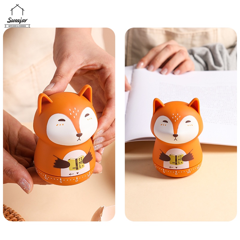 Đồng hồ đếm ngược SWEEJAR bằng ABS hình động vật dùng để nấu nướng