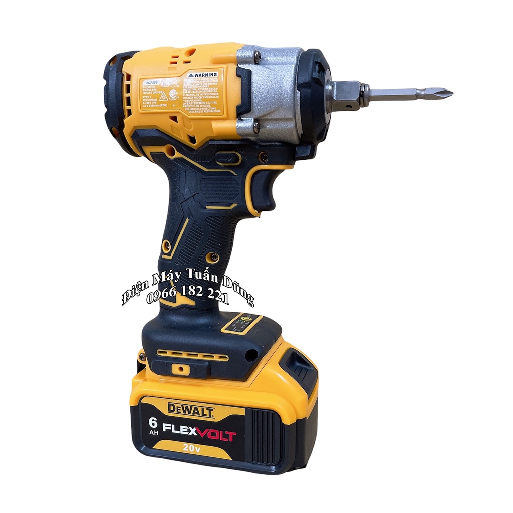 Máy siết bulong dùng pin không chổi than DE.WALT 700NM - Tặng kèm 1 đầu chuyển bulong sang khoan + 1 đầu chuyển bắt vít