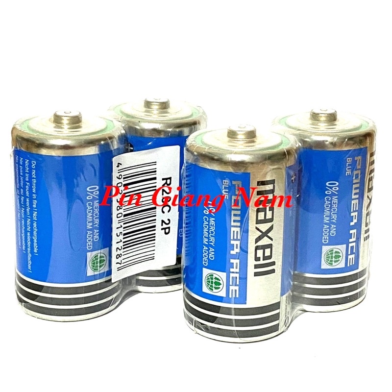 Pin D R20 Maxell Power ACE Blue Hàng Chính Hãng Xuất Xứ Indonesia Hộp 24 Viên