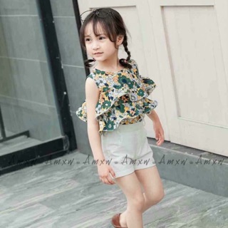 Sét bộ trễ vai sang chảnh cho bé gái