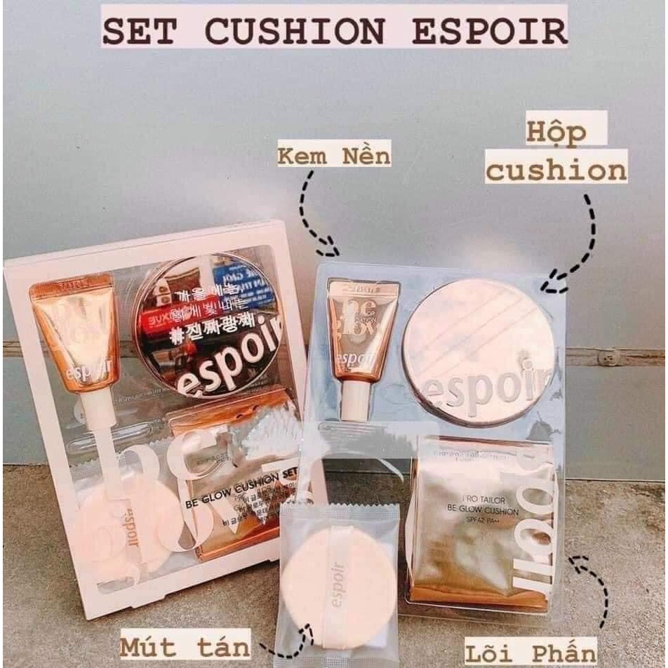 [AUTHENTIC, BAO CHECK] SET Cushion Espoir Hàn Quốc full size - phiên bản mới nhất | BigBuy360 - bigbuy360.vn