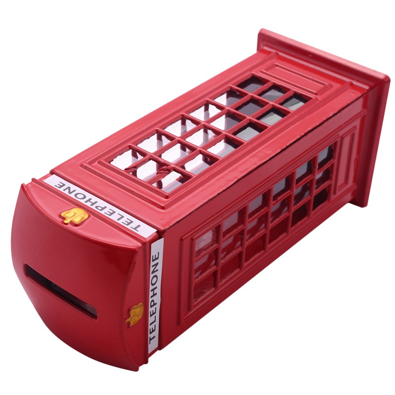 Ống Heo Tiết Kiệm Tiền Xu Điện Thoại Bằng Kim Loại 140X60X60Mm