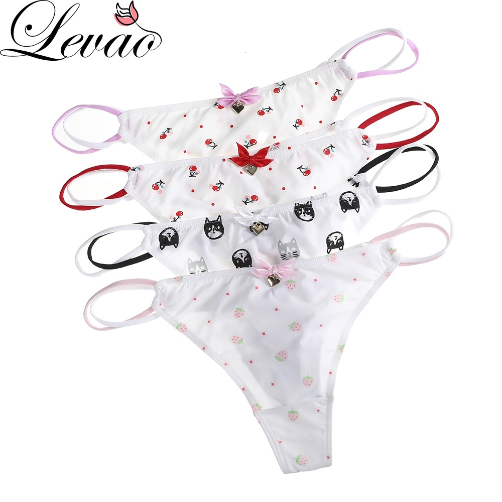 Quần Lót Nữ Levao In Hình Quả Dâu Gợi Cảm