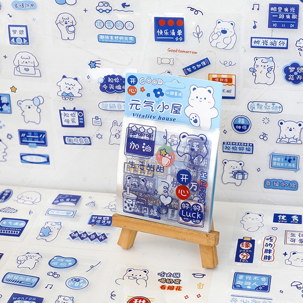 Bộ 20 Miếng Dán Chống Thấm Nước Họa Tiết Hoạt Hình Dễ Thương Trang Trí Nhật Ký