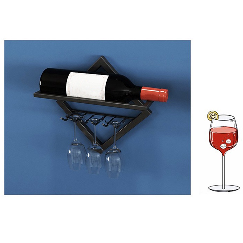 Giá Đỡ Chai Rượu Treo Tường Trang Trí Nhà Bếp/Quán Bar