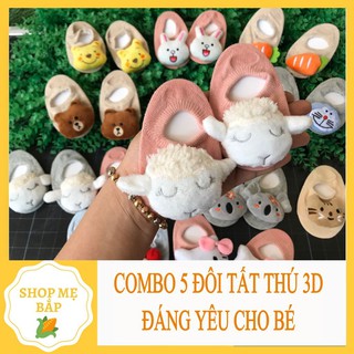 COMBO 5 ĐÔI TẤT THÚ 3D ❤️FREESHIP❤️ ❤️HÀNG HOT❤️ Tất thú sơ sinh 3D cho bé yêu - PKSS49+5