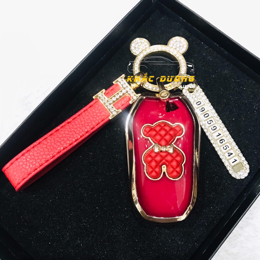 Ốp chìa khoá Peugeot 2008 3008 5008 TPU đính đá nhân tạo cao cấp sang trọng