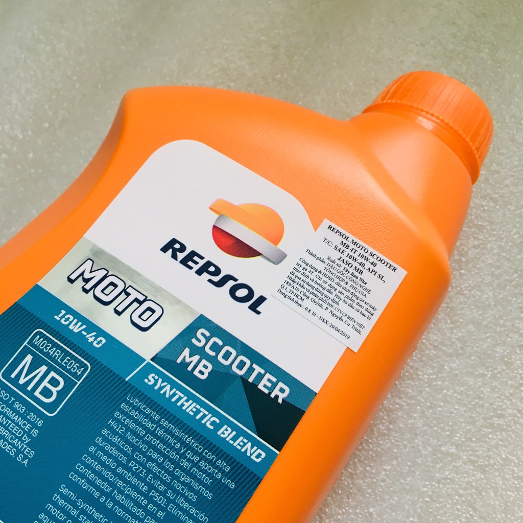 Nhớt xe ga Repsol 10w40 Scooter MB 800ml