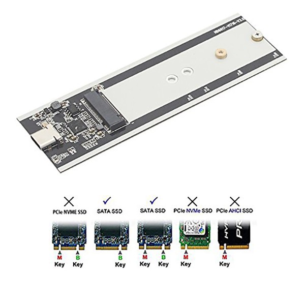M.2 Nvme To Usb3.1 Type-C Gen2 10Gbps Enclosure SATA Based SSD Hard Disk Ext V1 | BigBuy360 - bigbuy360.vn