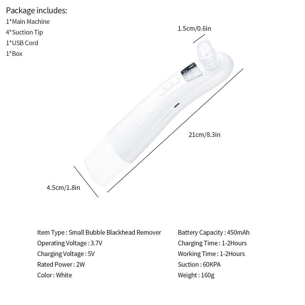 Máy Hút Mụn Đầu Đen Cầm Tay Tiện Lợi