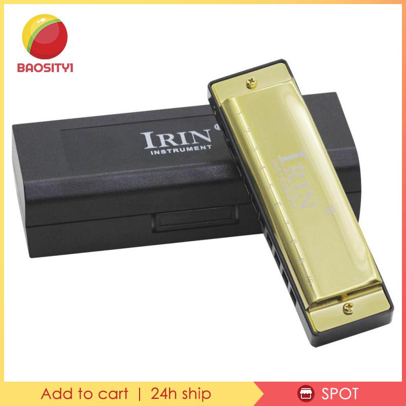 [Baosity1] Kèn Harmonica 10 Lỗ Cao Cấp Có Hộp Đựng Chìa Khóa