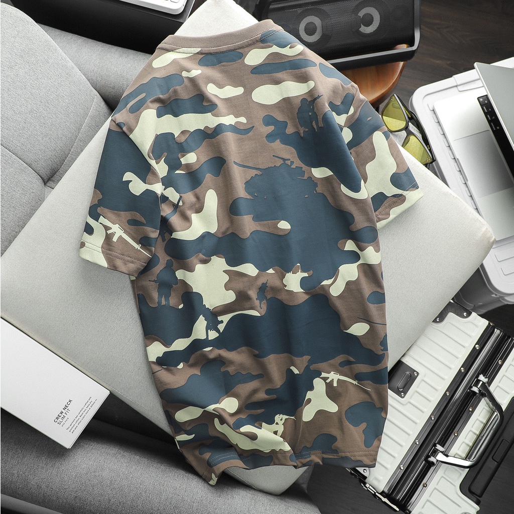 Áo Thun Nam Army Camo Peace , Chất Vải Cotton 2 chiều Thoải Mái , AT011655 ,SOMEHOW
