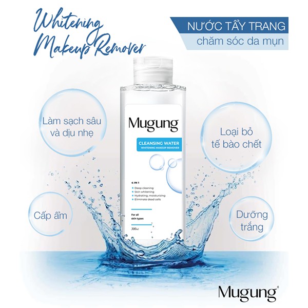 Nước tẩy trang cho mọi loại da Mugung 3-in-1 Cleansing Water 100mL/300mL