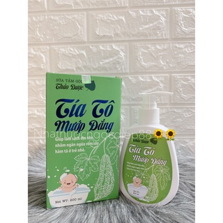 Sữa tắm gội thảo dược Tía Tô Mướp Đắng an toàn cho bé (Lọ 200ml )