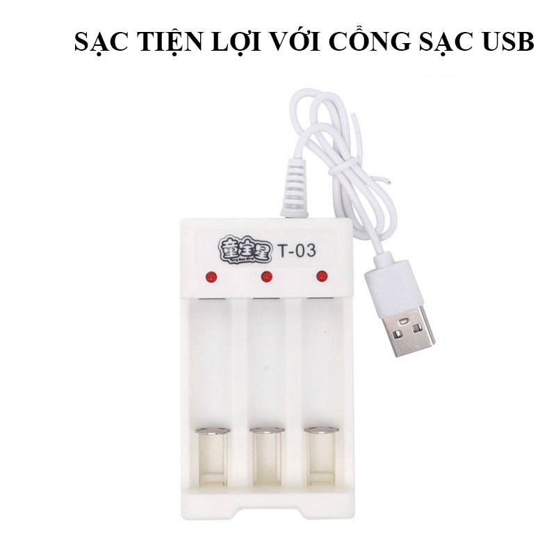 Pin Sạc AA 700mAh Vỉ 3 Viên, Tiết Kiệm Chi Phí, Có Thể Sạc Đi Sạc Lại Đến 500 Lần