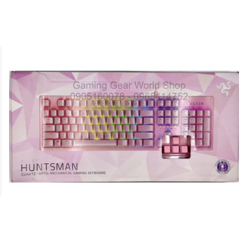 SIÊU SALE BÀN PHÍM CƠ GAMING RAZER HUNTSMAN QUARTZ MÀU HỒNG NEW SEAL