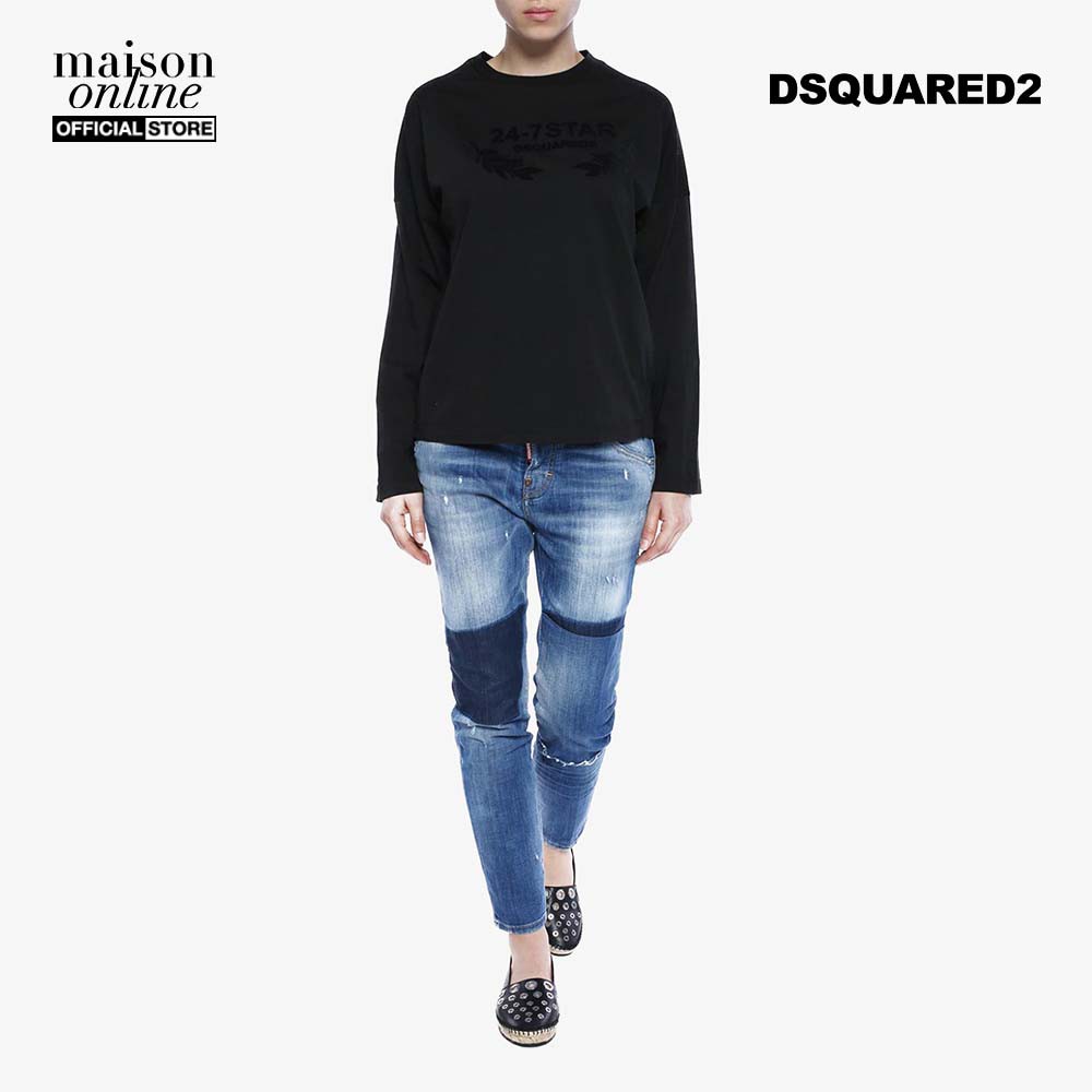 DSQUARED2 - Quần jeans nữ slim-fit wash vải dậm Cool Girl Jean S75LA0939-470